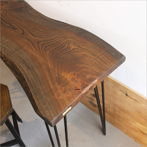 ケヤキ 一枚板 欅 カウンターテーブル おしゃれ 無垢材 リビング