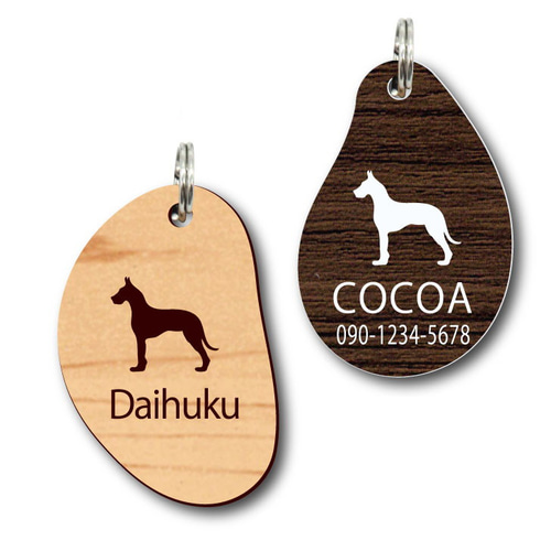 グレートデン_オリジナルペットシルエットサインスタンプ_犬グッズ_名