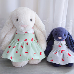 ◇つやつやチェリーの襟つきワンピース*ぬいぐるみ服ジェリーキャット