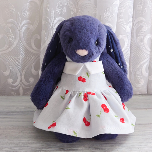 ◇つやつやチェリーの襟つきワンピース*ぬいぐるみ服ジェリーキャット
