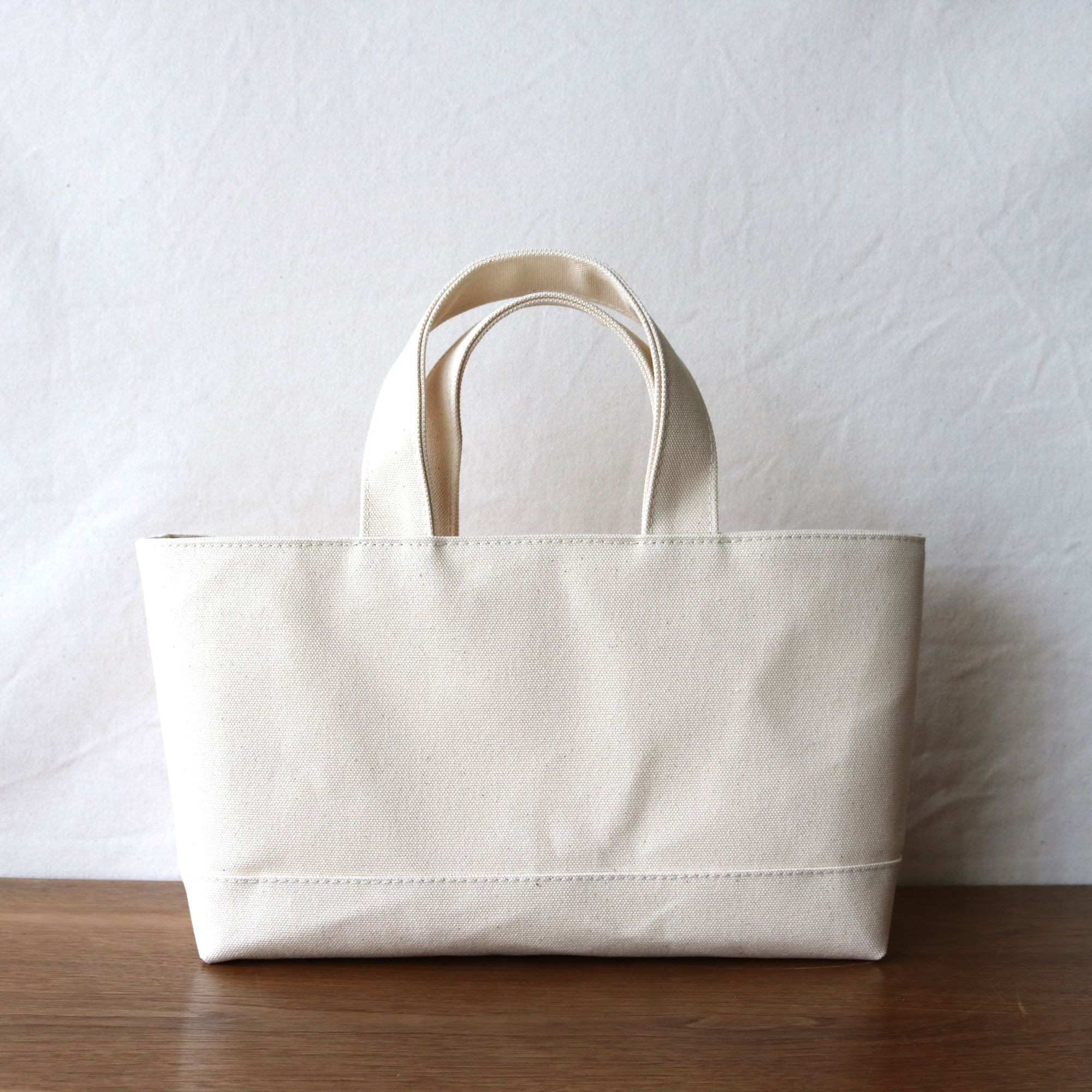 生成り　倉敷産8号帆布使用横長トートM【受注製作】