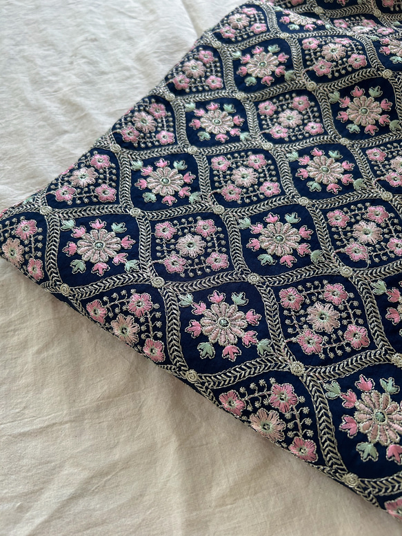 《45cm》幅約90-100cm前後　刺繍生地　インド刺繍　直輸入　ハンドメイド　ファブリック 人気・おすすめ｜安定人気・収納便利におすすめ 期間限定割引 配送追跡可 国内発送・メーカー保証対応