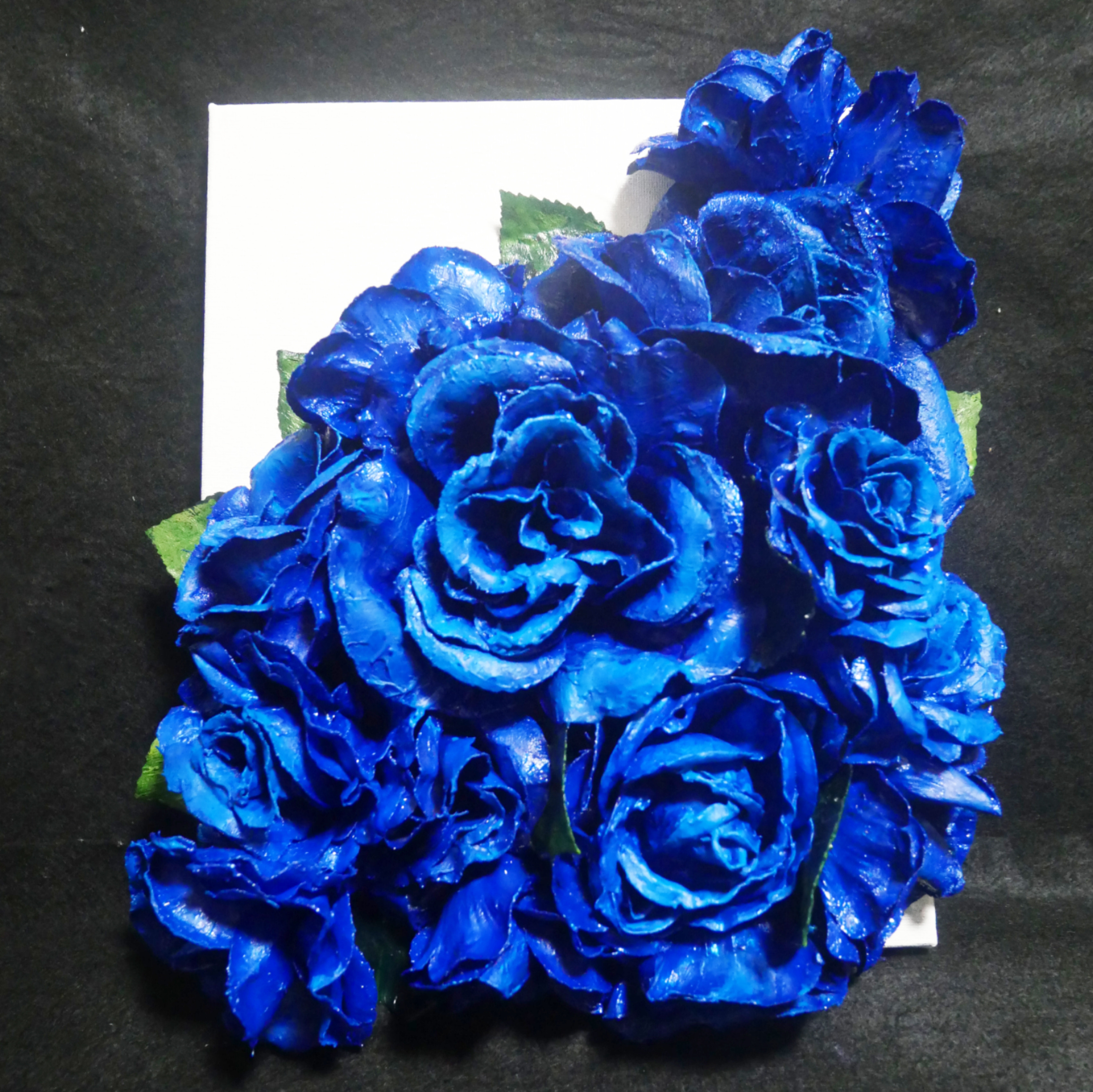 油絵 油彩 油彩画 絵画 絵【永遠に枯れない 青い薔薇】 絵画 HR 通販 