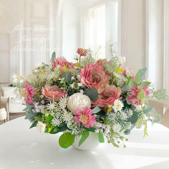 光触媒 フラワーアレンジ 造花 お供え 誕生日 贈り物 仏花