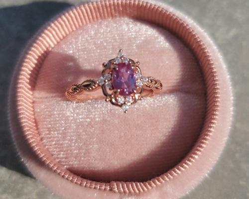 天然石　アレキサンドライト　ルース　天然石リング lab pink アレキサンドライト 天然石 トパーズ ジェムストーン