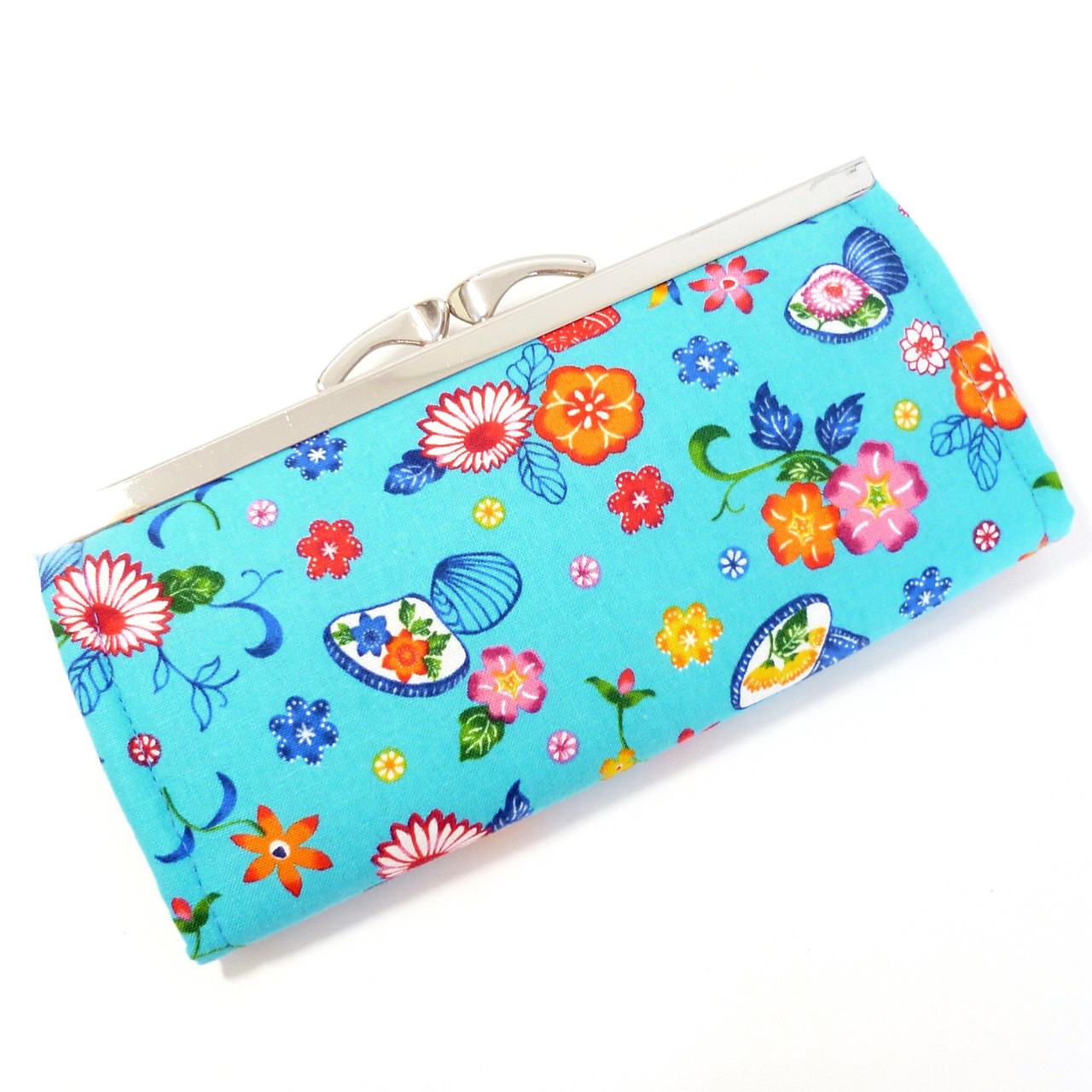 虎柄♥がま口ポーチ長財布♥ハンドメイド ◯虎の刺繍がま口フリルlong wallet - haduki comkom's GALLERY