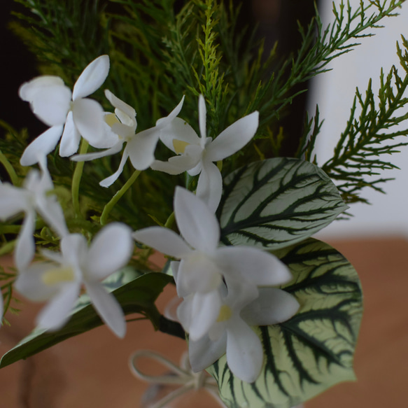 Creema限定！涼しげ♪洋ランと観葉植物のフェイクウォーターアレンジ 7枚目の画像