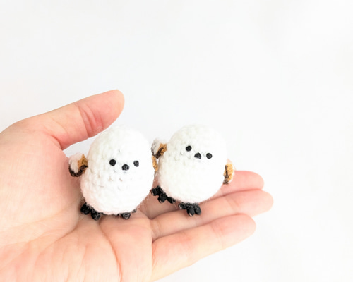 受注制作】小さなシマエナガのあみぐるみ あみぐるみ ainote