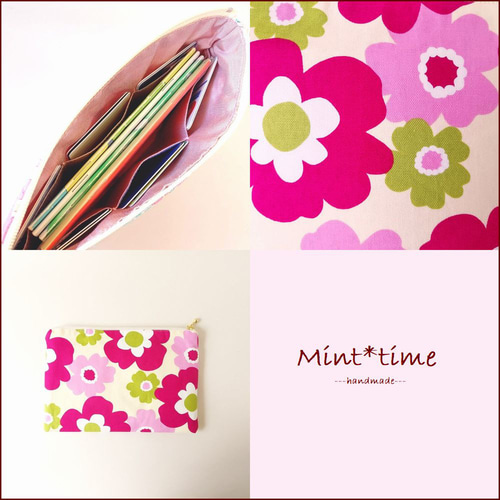 医療証ポーチ ポケット6つ スリム 母子手帳ケース お薬手帳ポーチ 検診