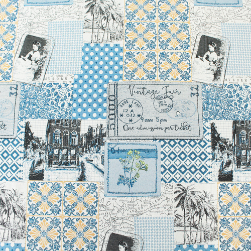 新柄入荷！オランダより！『ゴブラン生地 パッチワーク風な絵柄  