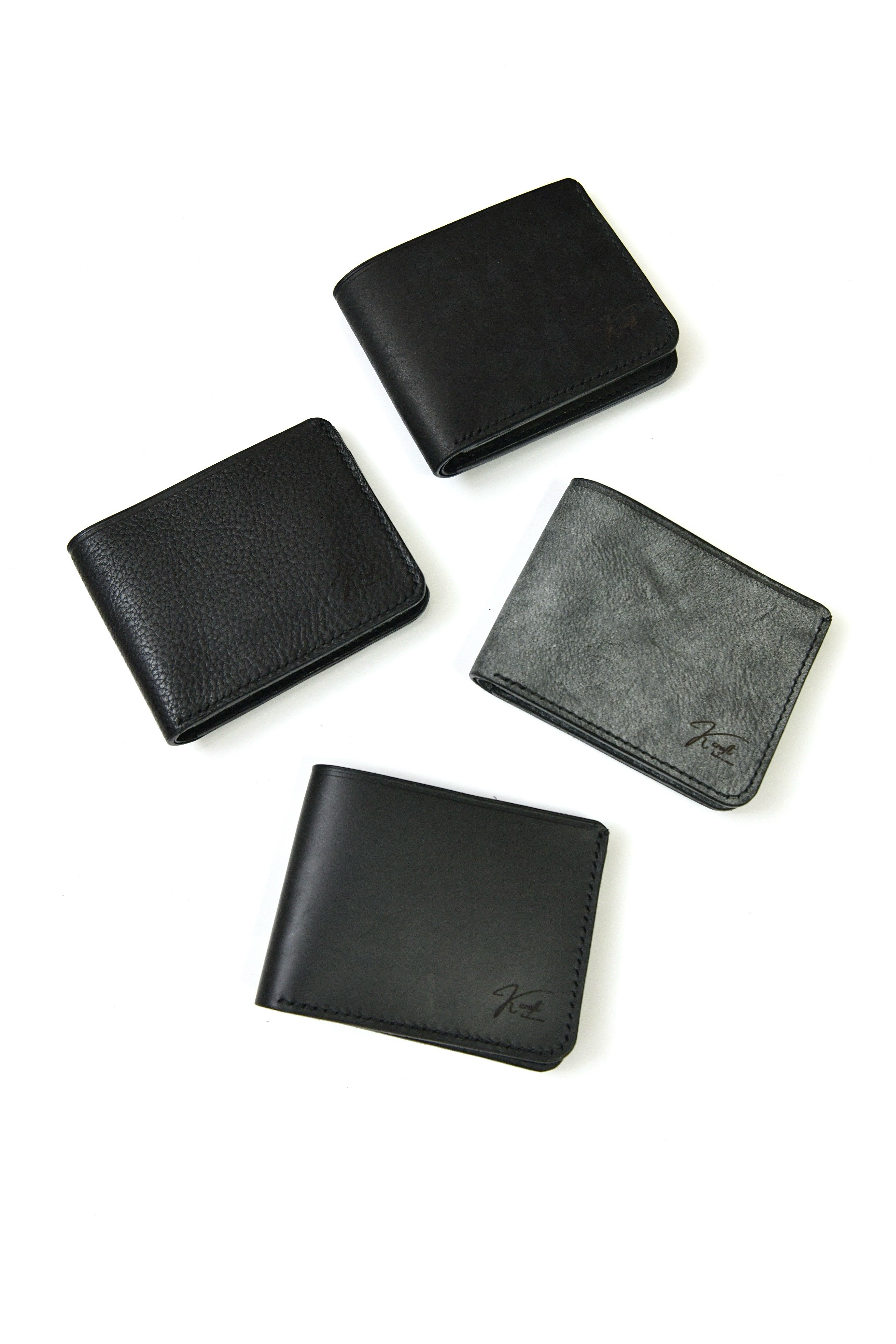 【受注制作】ブラックな二つ折り財布