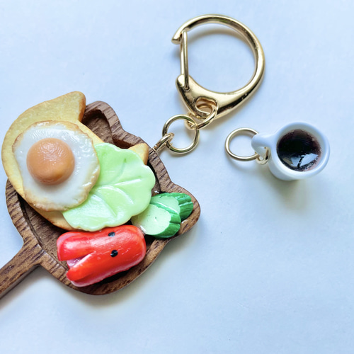 ごはんプレート ネコさんトースト＆目玉焼き / フェイクフード