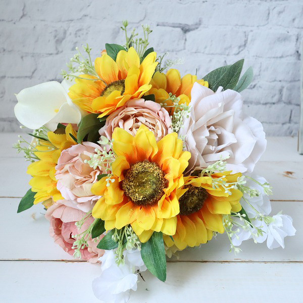 ひまわり　夏婚　クラッチブーケ　フォトウェディング　399