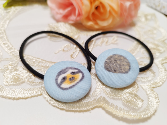 ナマケモノのヘアゴム（前後） ヘアゴム ひつじっこ 通販 17981623  