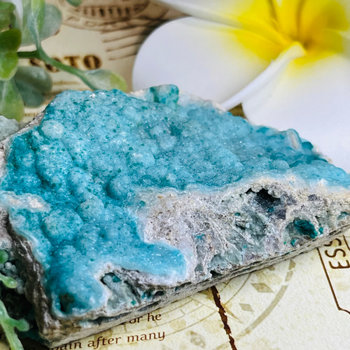 チャンスの石✿*:・ヘミモルファイト異極鉱原石ラフストーン