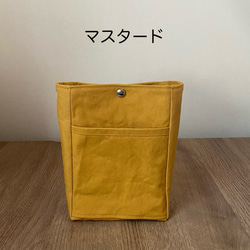 新色追加！バッグインバッグ　縦S 小さめ　♦︎16色♦︎シンプル　帆布 バネホック　ポーチ　インナーバッグ　自立　タテ 9枚目の画像