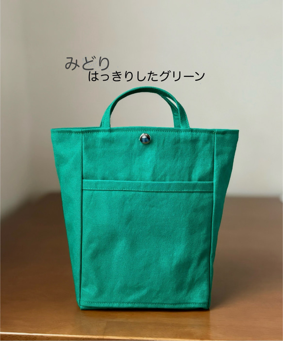 新色追加！バッグインバッグ　縦S 小さめ　♦︎16色♦︎シンプル　帆布 バネホック　ポーチ　インナーバッグ　自立　タテ 16枚目の画像