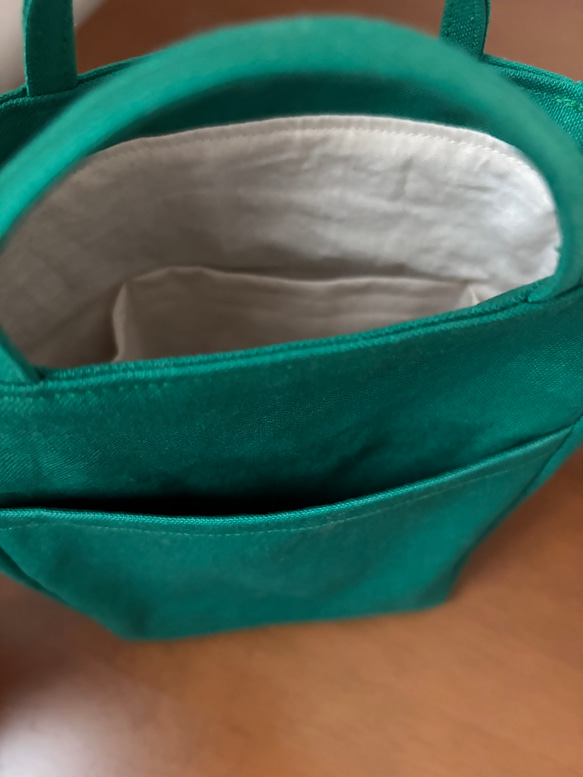 新色追加！バッグインバッグ　縦S 小さめ　♦︎16色♦︎シンプル　帆布 バネホック　ポーチ　インナーバッグ　自立　タテ 15枚目の画像