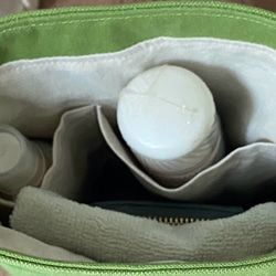 新色追加！バッグインバッグ　縦S 小さめ　♦︎16色♦︎シンプル　帆布 バネホック　ポーチ　インナーバッグ　自立　タテ 7枚目の画像