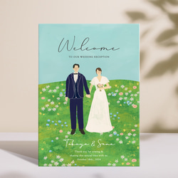 データプレゼント 唯一無二のおふたりの似顔絵イラストウェルカム