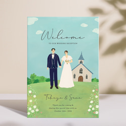 データプレゼント 唯一無二のおふたりの似顔絵イラストウェルカム