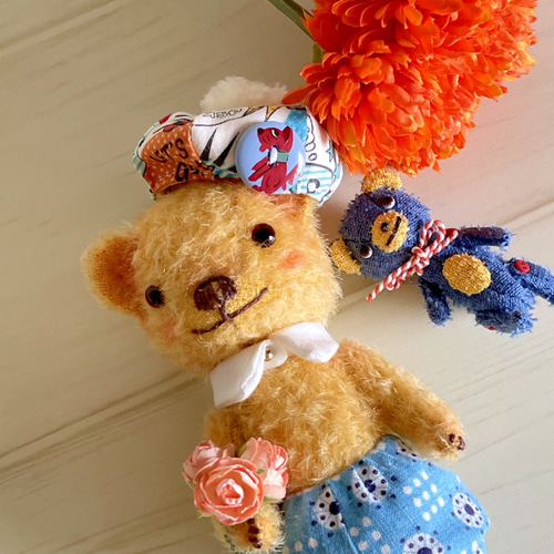Tree nuts bear ぬいぐるみ作家　クマ　中古品 ☆Tree nuts bear☆テディベア・キイちゃんとアオくん