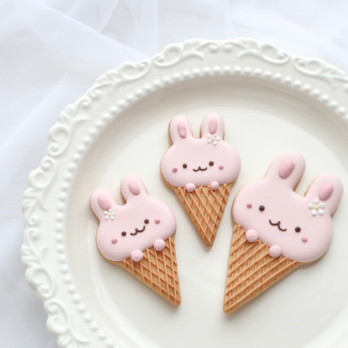 うさぎアイスクリームクッキー型（大） その他キッチン小物