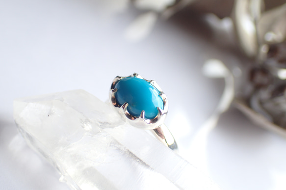 天然石　リング　指輪　スリーピングビューティーターコイズ　フリーサイズ リング 指輪 スリーピングビューティー トルコ石 ターコイズ 12