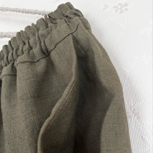 ミナペルホネン symphony khaki バルーンパンツ 楽ちんリネン