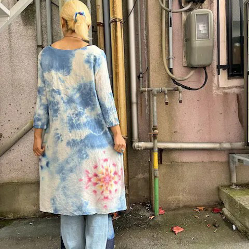 kmrii ケムリ　タンクトップ　ワンピース　ムラ染め　タイダイ kmrii ケムリ タンクトップ ワンピース ムラ染め タイダイ kmrii