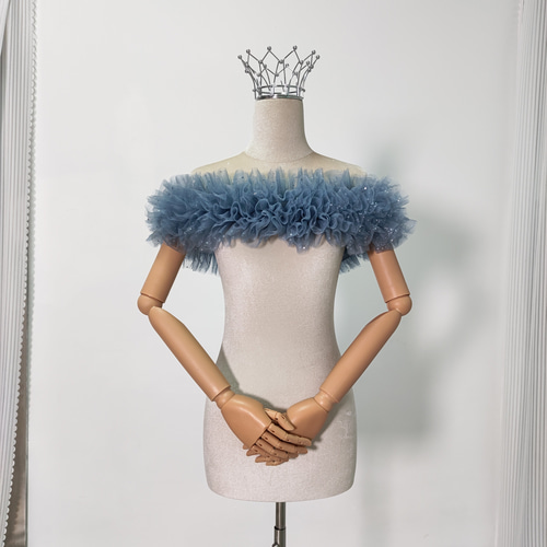 セール】チュールワンショルダービスチェ／tulle oneshoulder