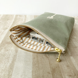 少し大きい充電器！ポーチ【ピスタチオ】 4枚目の画像