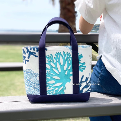 SUKU ☆Bajo/Frangipani Beach Bagリバーシブルトートバッグ itema6cfdbbc18d811efa1750242ac
