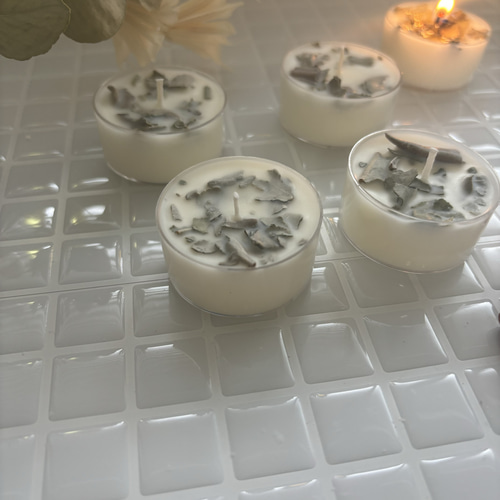 無農薬ホワイトセージ ティーライトキャンドル 4個セット /ソイ