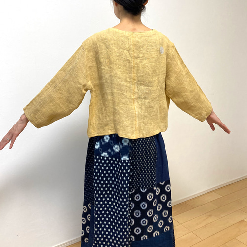 着物リメイク 麻ジャケット
