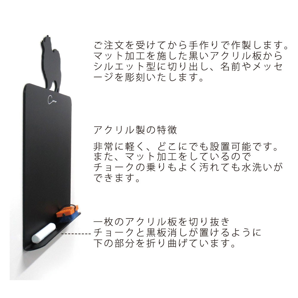 ハリネズミ_オリジナルペットシルエットミニ黒板ボード_小動物グッズ_名入れ_PET-TEP_ENT_247_510