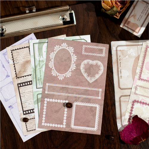 475コラージュ 素材紙 コレクション 海外 メモ帳 4種セット メモ