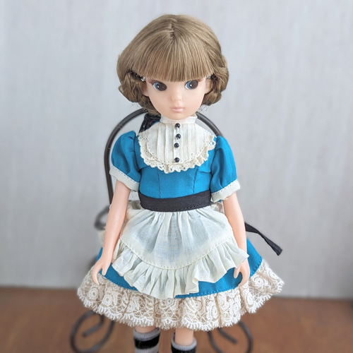 875【復刻版初代リカちゃん】白のガーゼのワンピース※リカちゃん