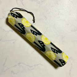 47cmバチ用】筒型バチ袋 太鼓バチ袋 北欧柄たんぽぽ 長い物入れ 日本製