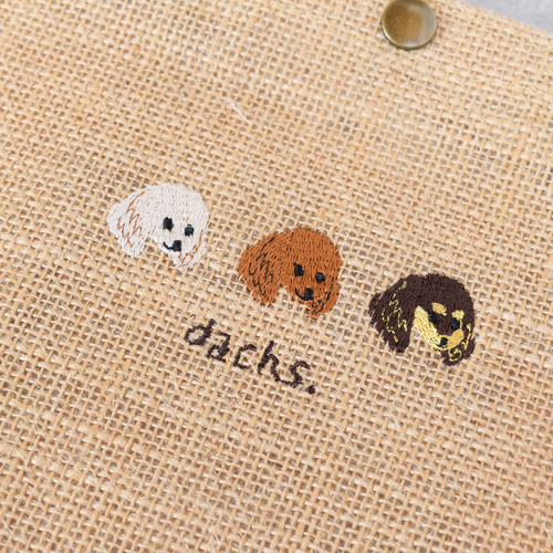 【国内正規総代理店アイテム】 《ミニ》 犬が選べる！刺繍ジュートバッグ ショルダー 柴犬 2way かごバッグ