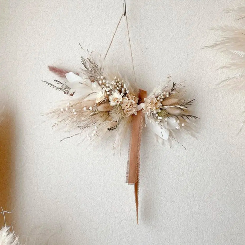 横長　スワッグ ドライフラワー　バースデーフォト 横長スワッグ スワッグ ドライフラワー バースデーフォト スワッグ