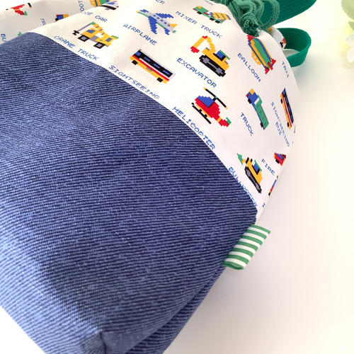 ♪NEW♪ ♡はたらくくるま☆体操着袋♡ドット絵〜ピクセルアート