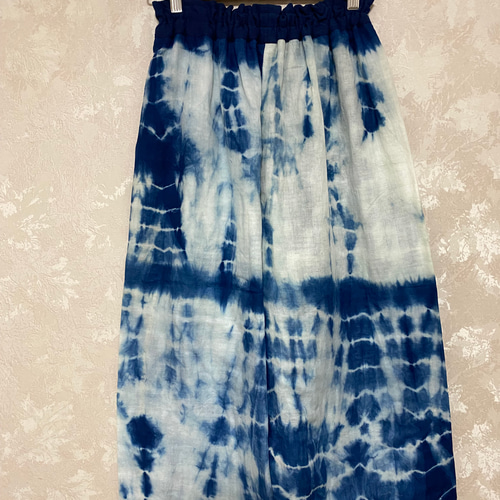 116藍染めパンツ(絞り染め) キュロット・ワイドパンツ GOODWAY 通販  