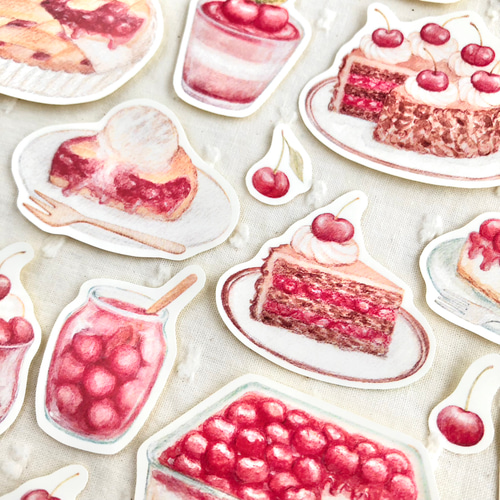 チェリースイーツ フレークシール シール・ステッカー haruiro 通販