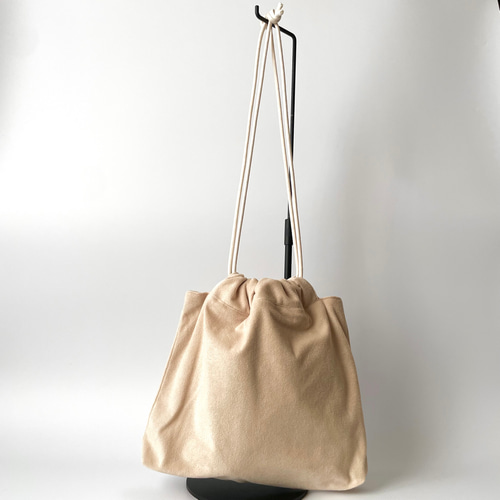 HUMAN MADE 巾着バッグ アイボリー　未使用 HUMAN MADE(ヒューマンメイド) キャンバスミニバッグ アイボリー