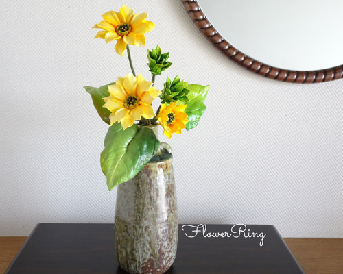 専用【ハンドメイド樹脂粘土】お正月 和風造花アレンジメント