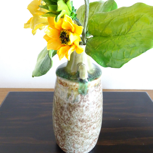 パンフラワー/パン粘土/粘土の花】穏やかな夏色～姫ヒマワリの大人和風