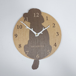 3匹の犬種が選べる特別デザイン｜オーダーメイド木製掛け時計 掛け時計