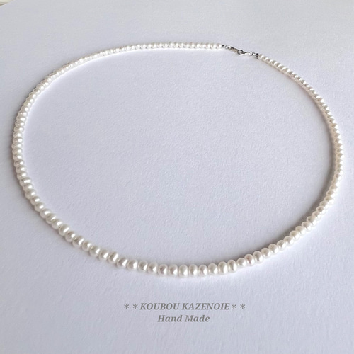 高品質◇長さが選べる◇silver925淡水ベビーパール3～3.5mm