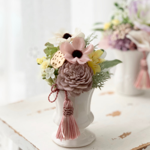 アーティフィシャルフラワー 仏花アレンジオーダー品 （momo